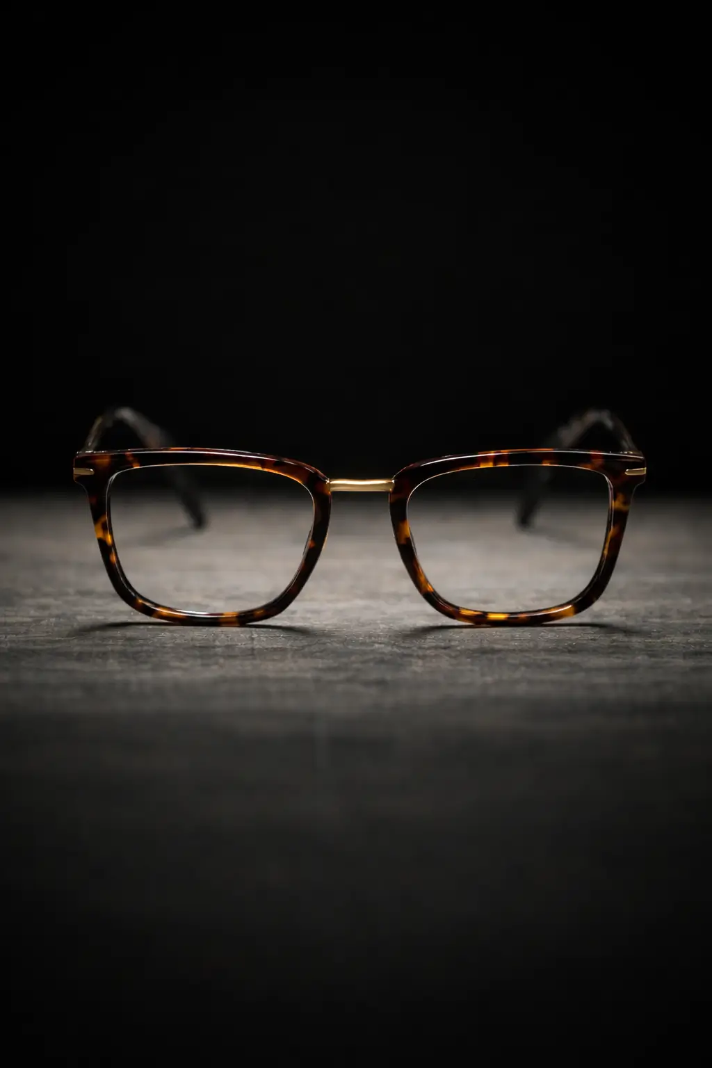 Close-up macro shot of minimalist eyewear frame